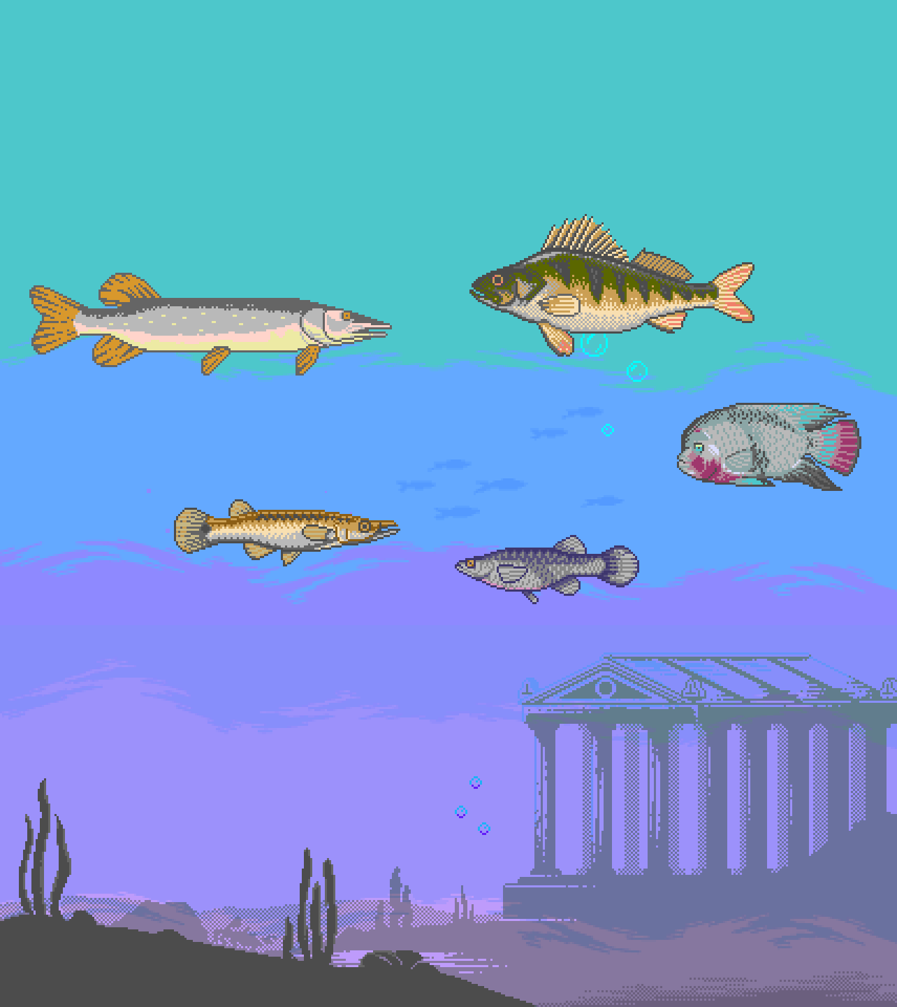 Konrad's Pixel Art Aquarium